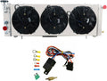 Aluminum 3 Row Core Radiator with Fan w/Shroud & Relay S572