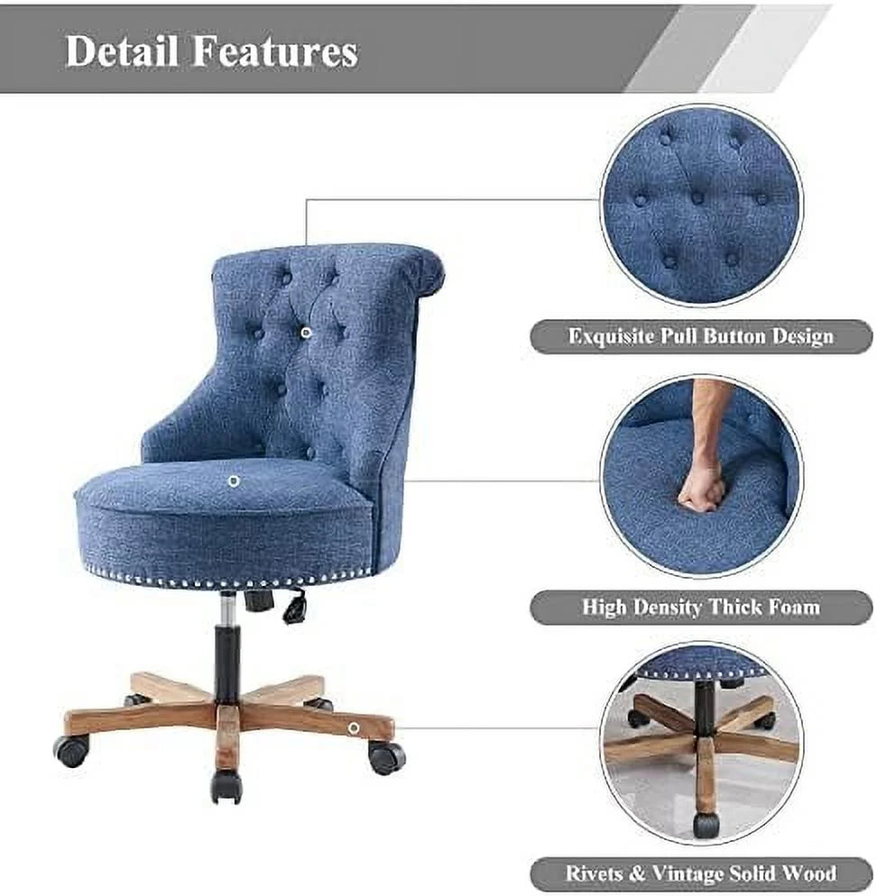 Blue Swivel Office Chair with Wheels Z5247