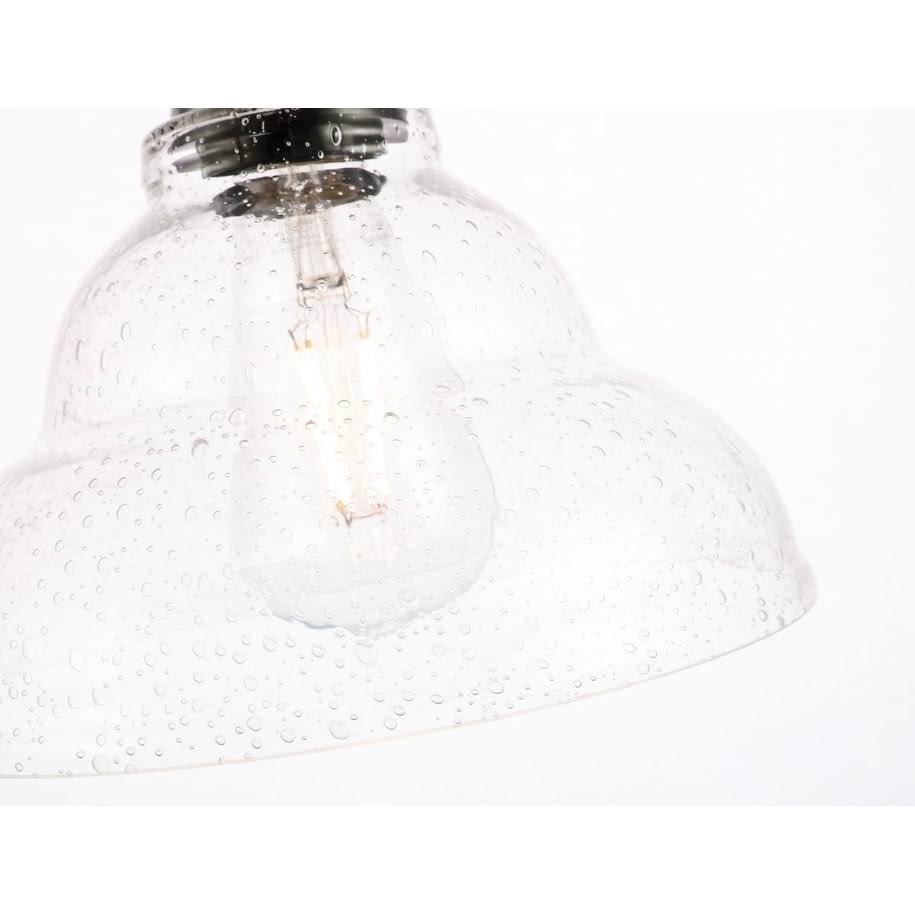 1-Light Clear Seeded Glass Brass R634