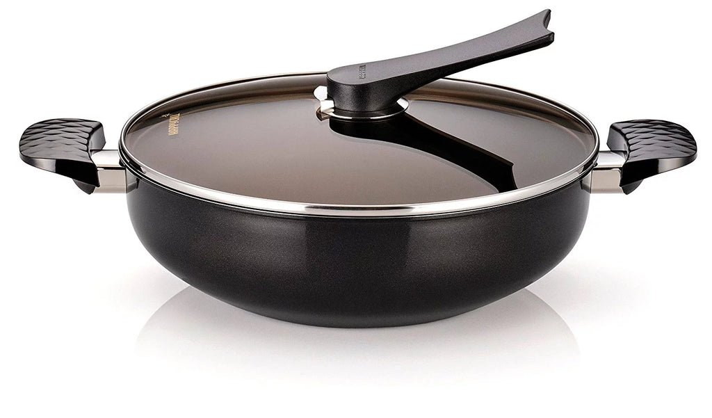 5 Layer Diamond Nonstick 13inch Wok With Lid F970
