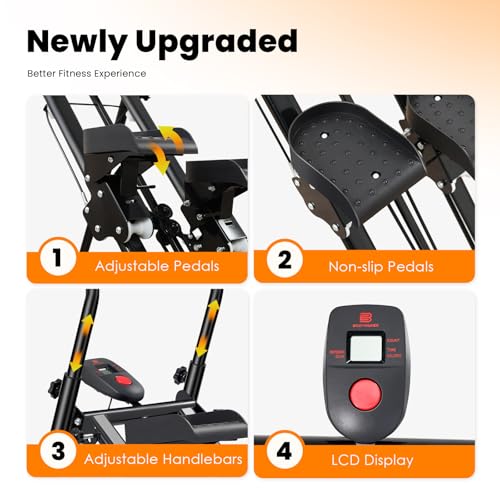 Vertical Climber, Compact Foldable Cardio Stair Stepper C61798