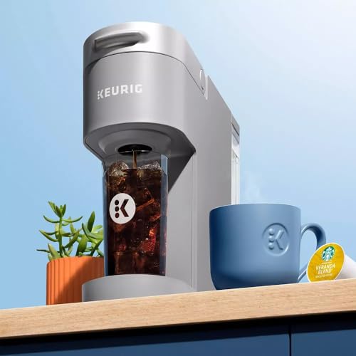 Compact Single-Serve K-Cup Pod Coffee Maker with Iced Coffee Option, Black U940197