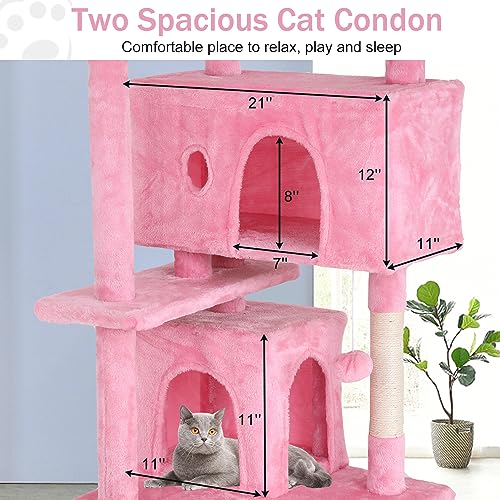 Dark Gray 70 Inches Cat Tree with Litter Box Enclosure G977