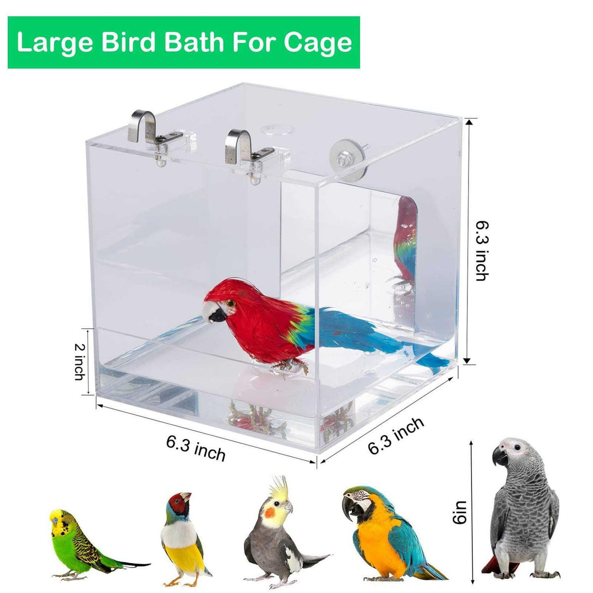 Large Hanging Bird Bath Cage Accessories T422626