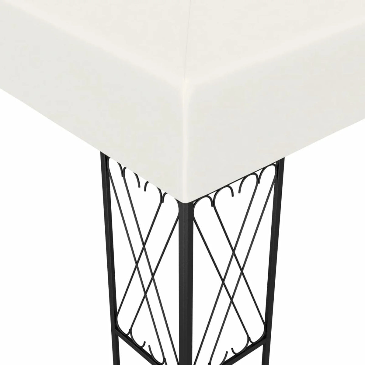 Cream Steel Frame Party Tent Canopy 9.8ft x 9.8ft x 8.5ft L590667