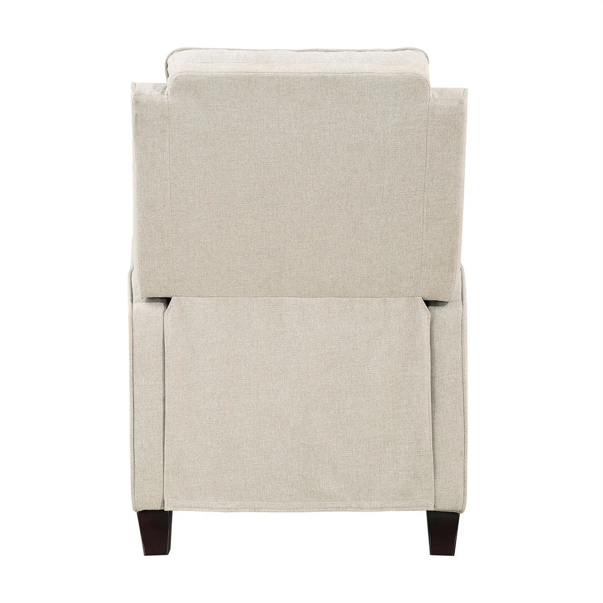 Beige Upholstered Fabric Push Back Recliner W252