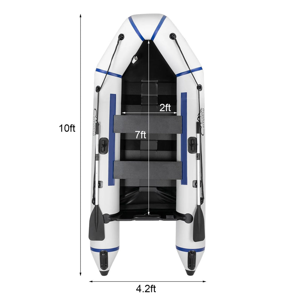 10ft Inflatable Boat, Gray/White L889950