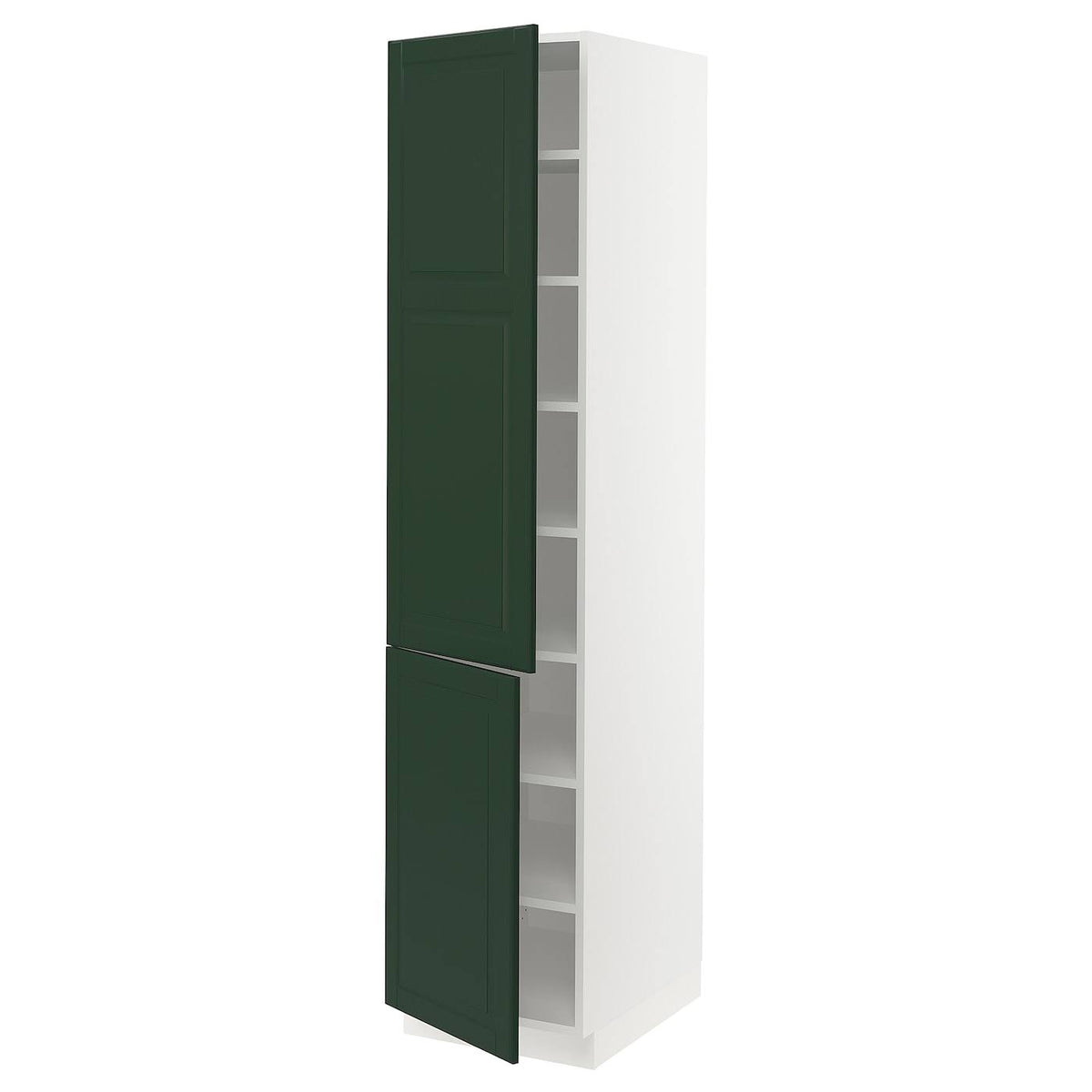 White High Cabinet with Shelves and 2 Doors O83700