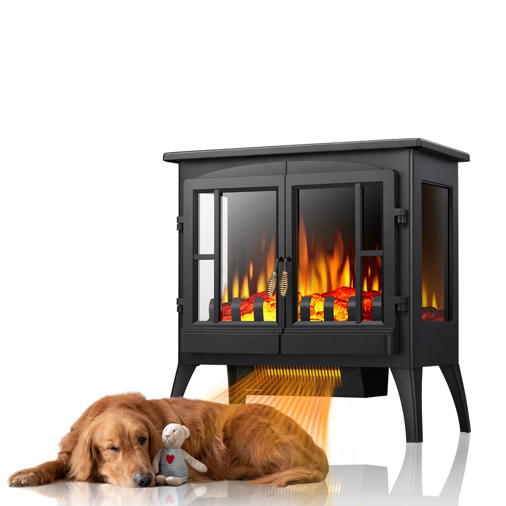Electric Fireplace Stove, Freestanding, Portable, Thermostat, 1000W/1500W (23 Inch) G408