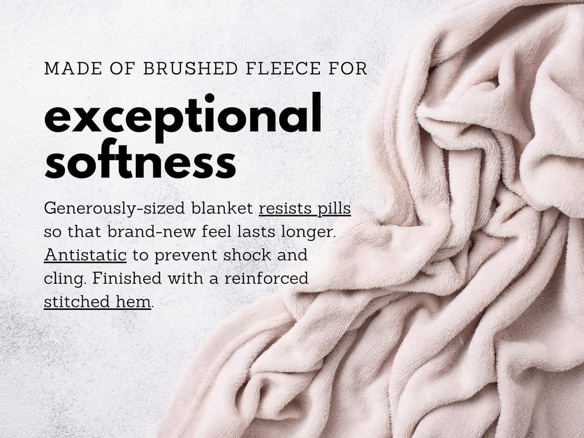 King Grey Micro-Fleece Heated Blanket S7780