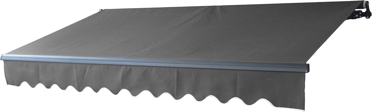 Black Retractable Patio Awning 10 x 8 Feet D4548