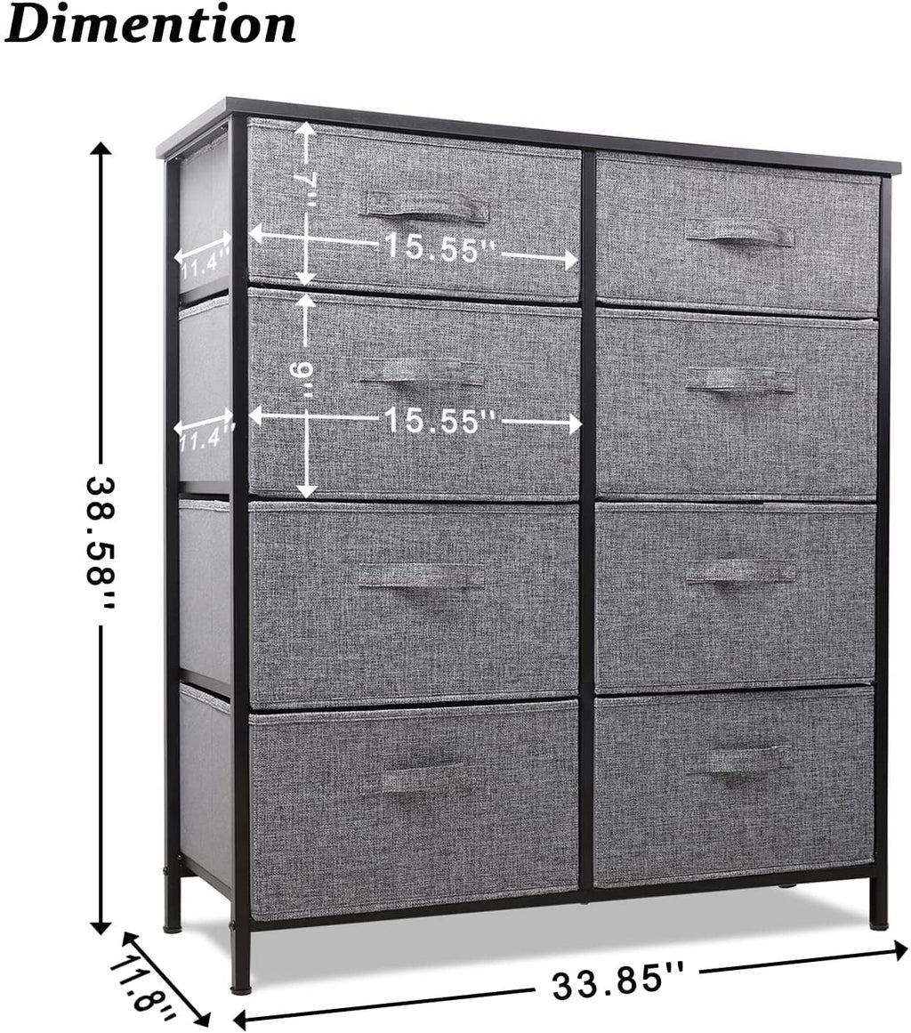 Grey 8 Drawer Dresser B695716