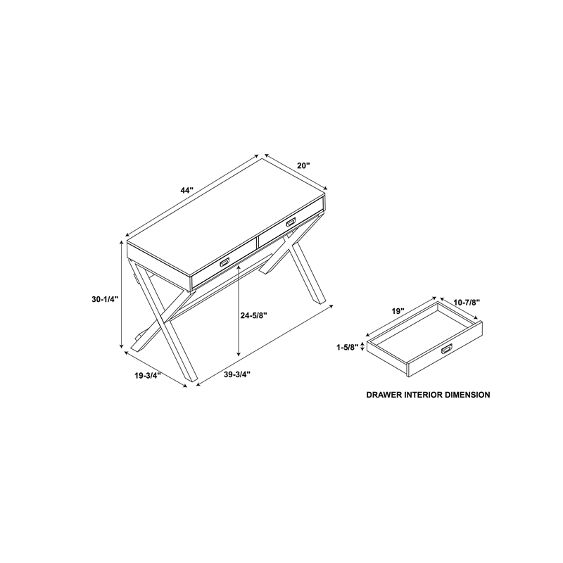 Blue Wood Writing Desk M43014