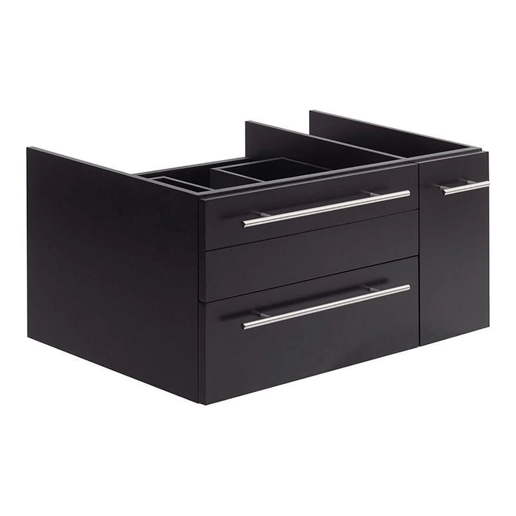 36" Wall Hung Vessel Sink Wood Bathroom Cabinet R62981