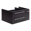 36" Wall Hung Vessel Sink Wood Bathroom Cabinet R62981