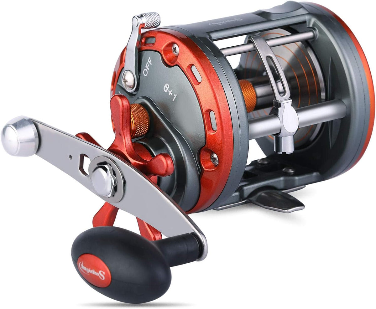 Level Wind Conventional Trolling Fishing Reel, Pack of 2 W584