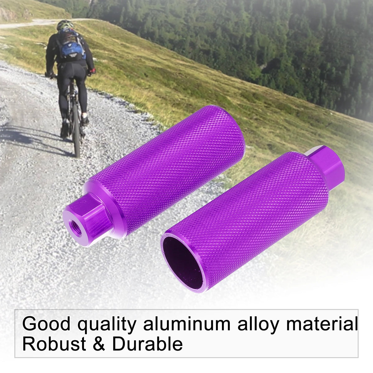 Black Purple Aluminum Alloy Bicycle Footrest Pegs E677