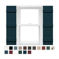 4 Board and Batten Joined Vinyl Shutters (1 Pair) - 14 x 71 Midnight Blue Y5447