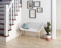 Kurv Bench White and Natural E1487