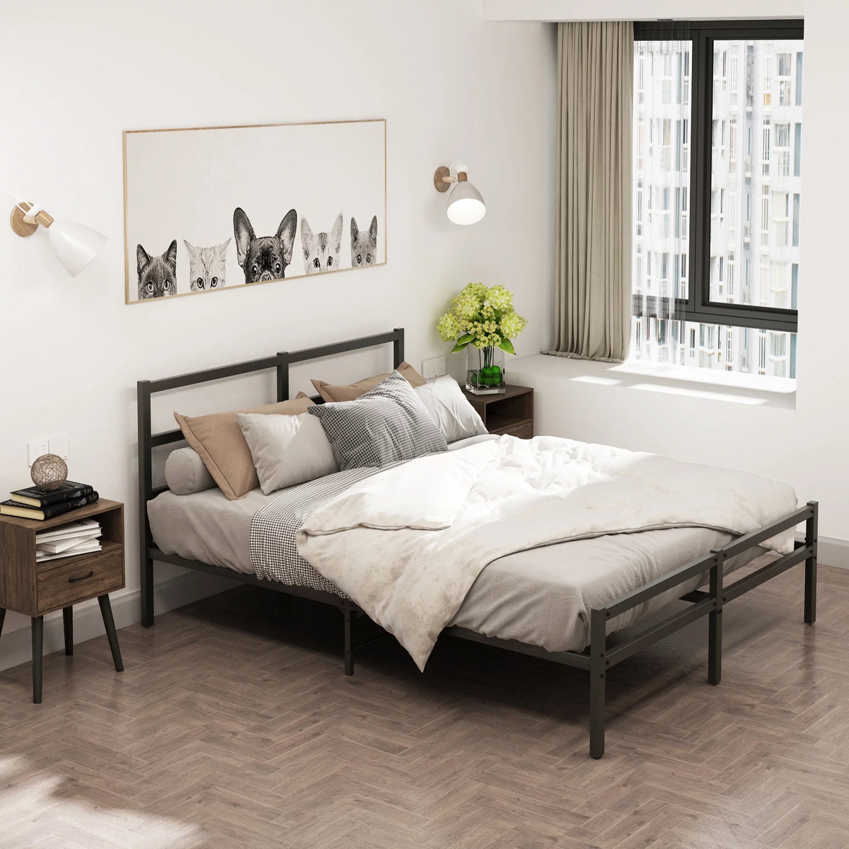 Full Bed Frame with Headboard and Footboard G974179
