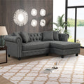 Grey Linen Chesterfield Sofa K255