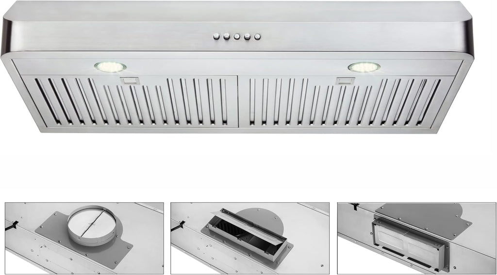 30 Inch Under Cabinet Range Hood Stainless Steel 400 CFM D61767