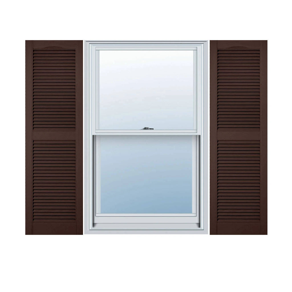 18 inchw x 35 inchh Vinyl Open Louver Shutters with Shutter-Loks, Per Pair G999