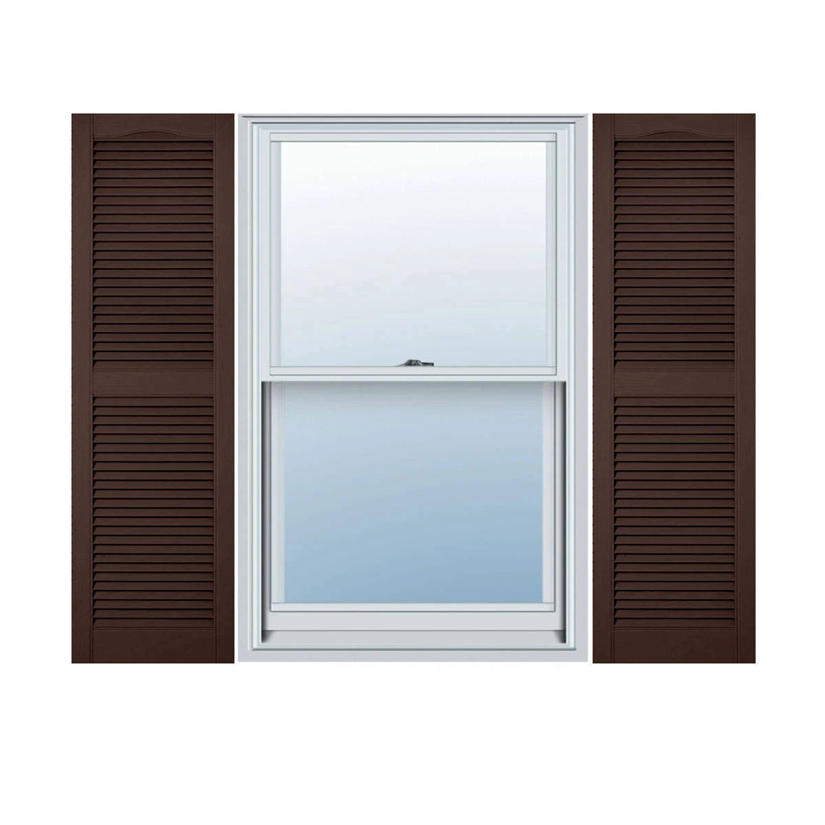 18 inchw x 35 inchh Vinyl Open Louver Shutters with Shutter-Loks, Per Pair G999