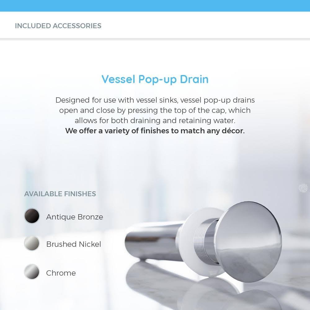 Vitreous China Circular Vessel Bathroom Sink with Faucet and Overflow M1149