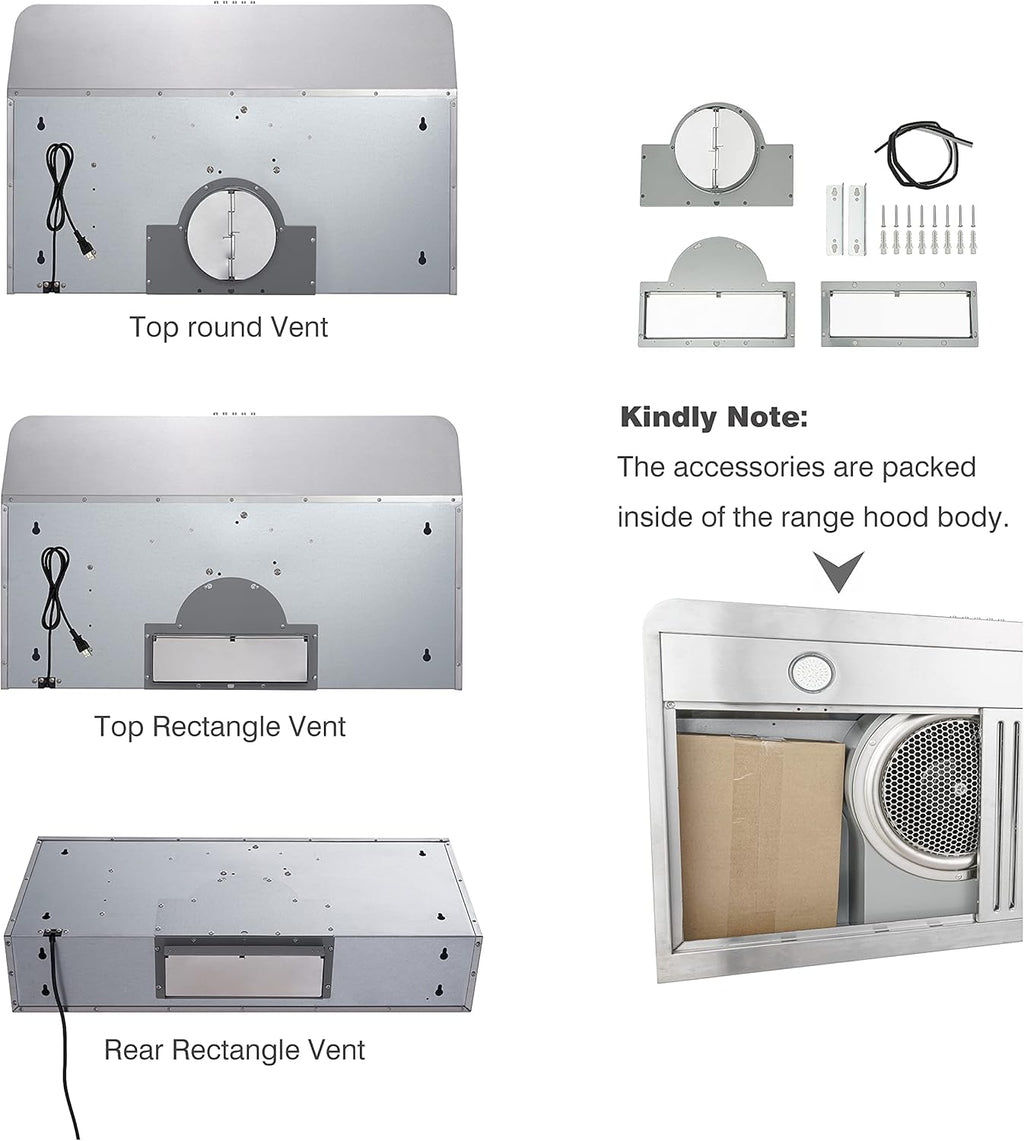30 Inch Under Cabinet Range Hood Stainless Steel 400 CFM D61767
