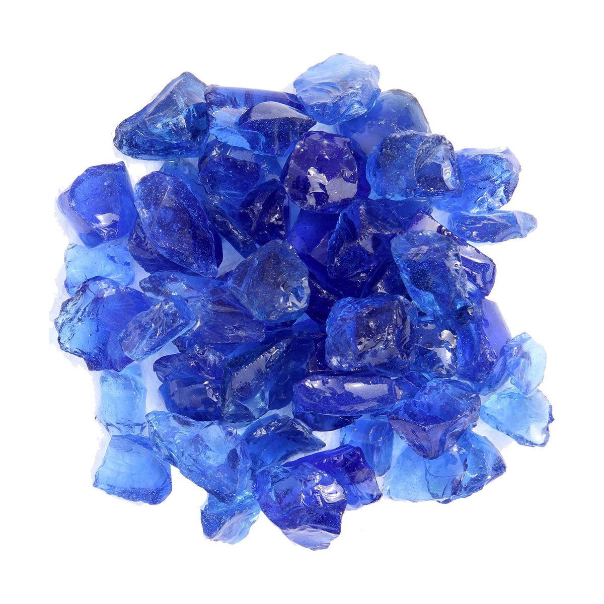 Recycled Fire Pit Fire Glass in Ocean Blue I978076