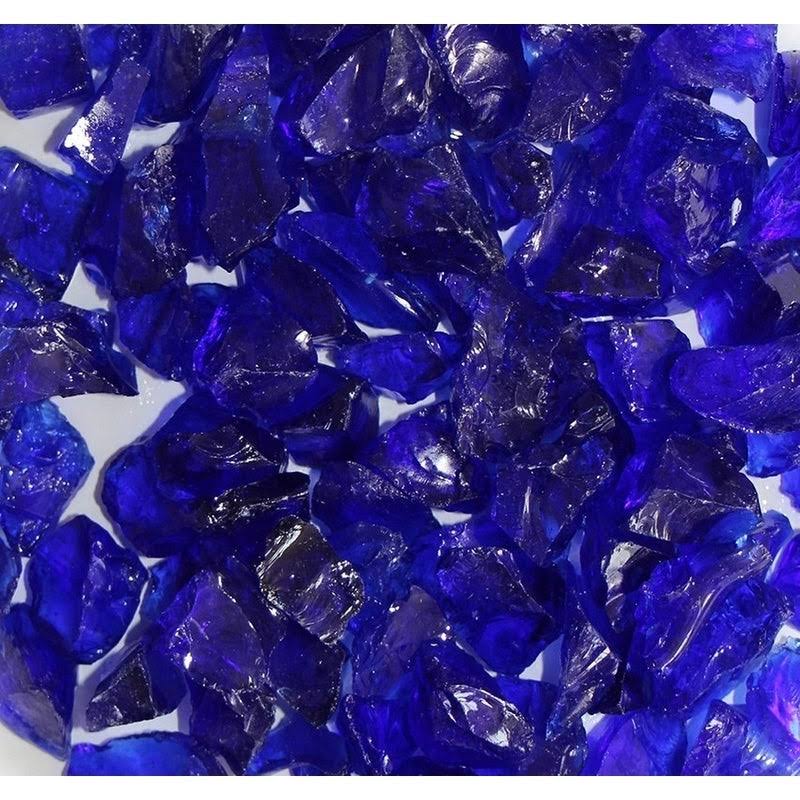 Recycled Fire Pit Fire Glass in Ocean Blue I978076