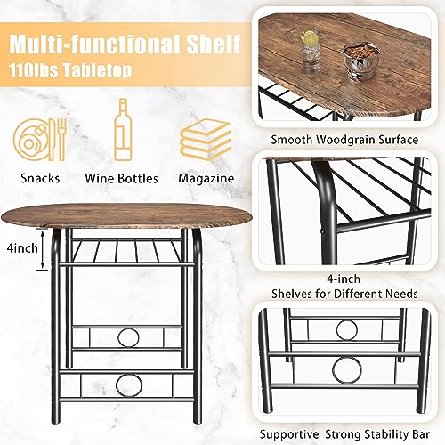 3-Piece Wooden Round Table & Chair Set Z939544