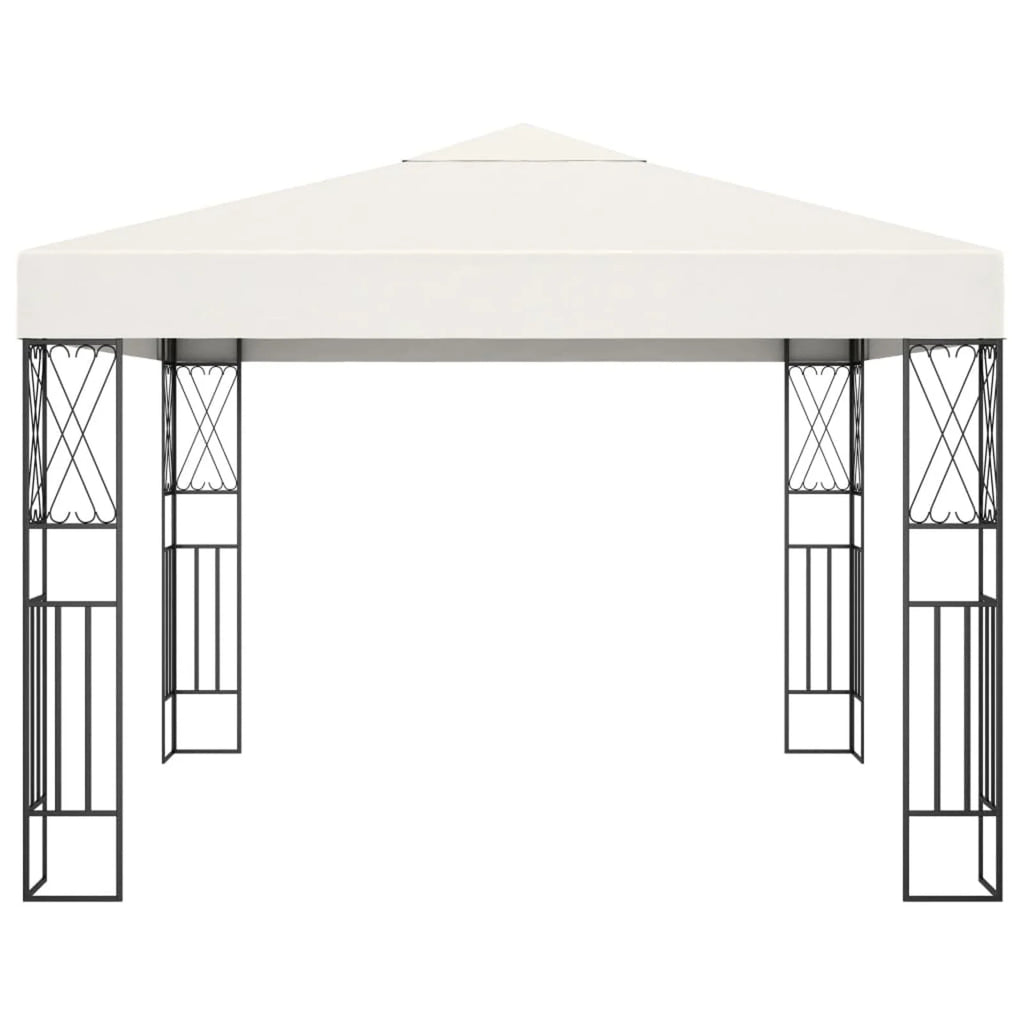 Cream Steel Frame Party Tent Canopy 9.8ft x 9.8ft x 8.5ft L590667