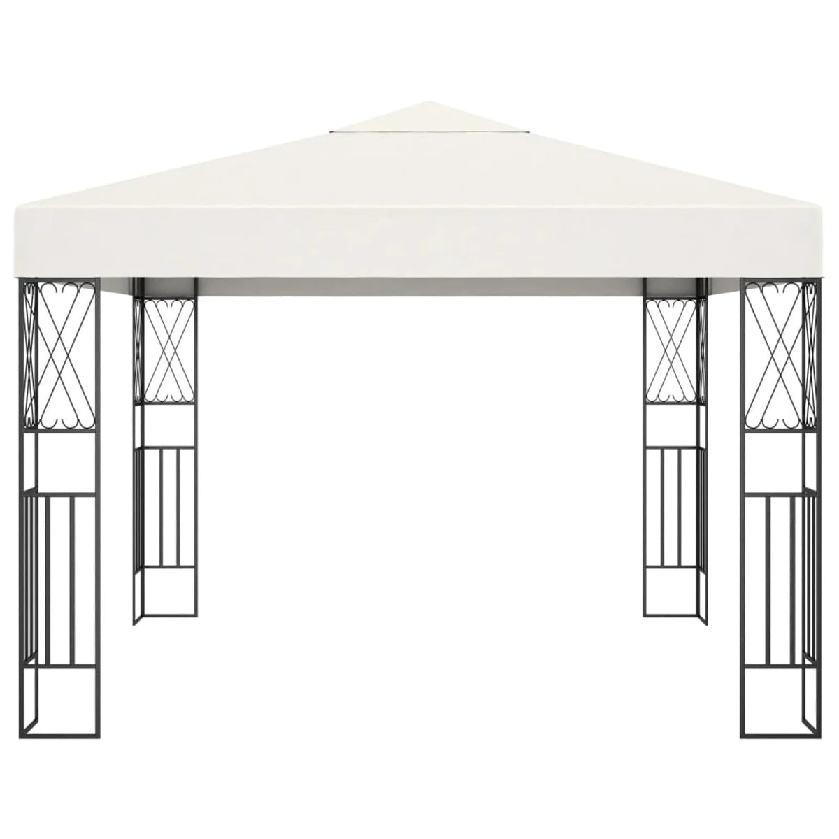 Cream Steel Frame Party Tent Canopy 9.8ft x 9.8ft x 8.5ft L590667