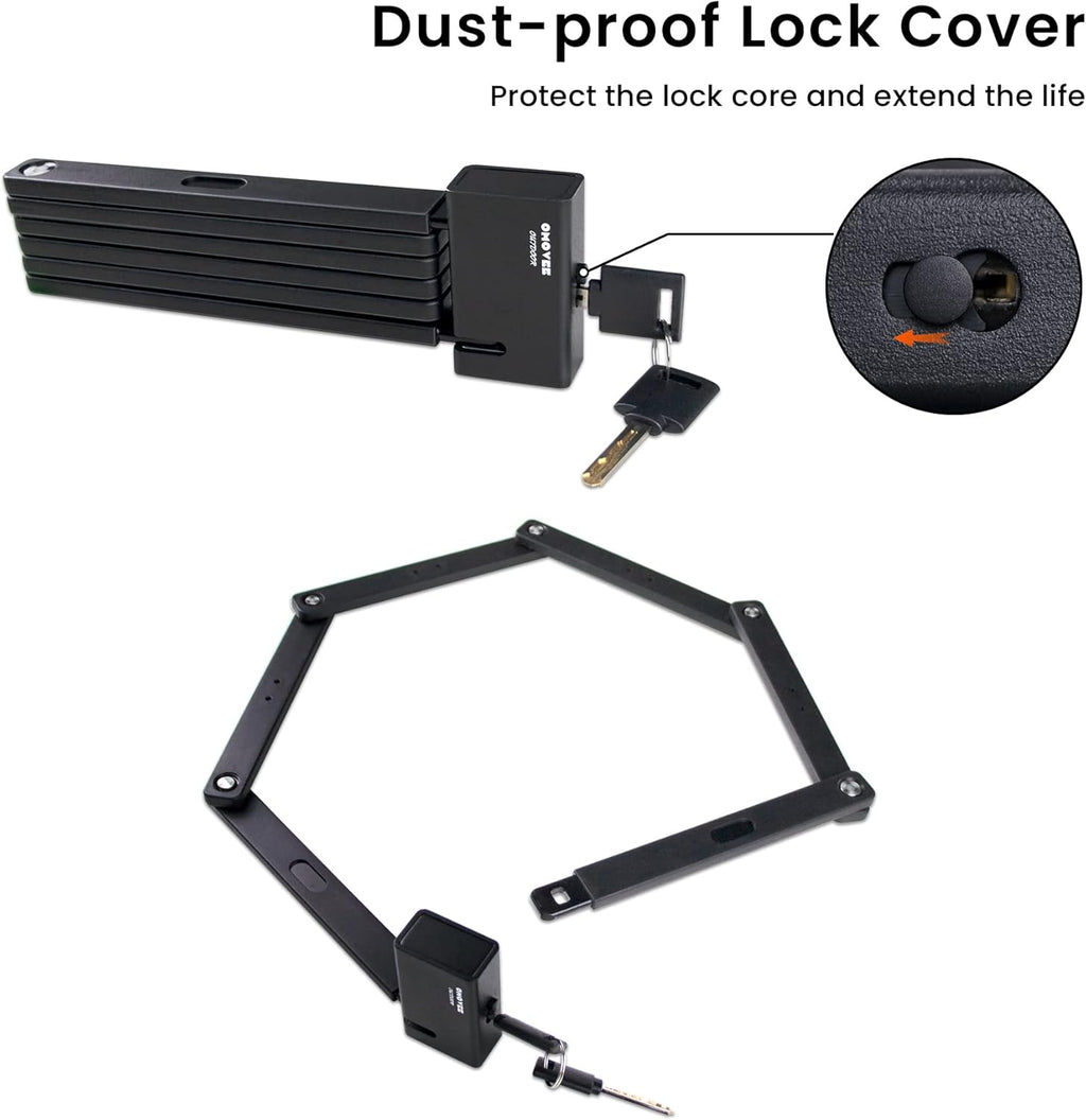 Compact Alloy Steel Bicycle Chain Lock with Carrying Storage Bracket 100 cm Pack of 2 M6430