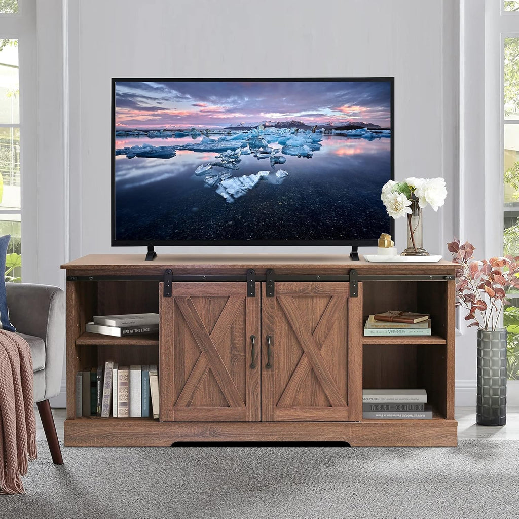White High Gloss TV Stand with LED Lights and Storage Drawers H45579