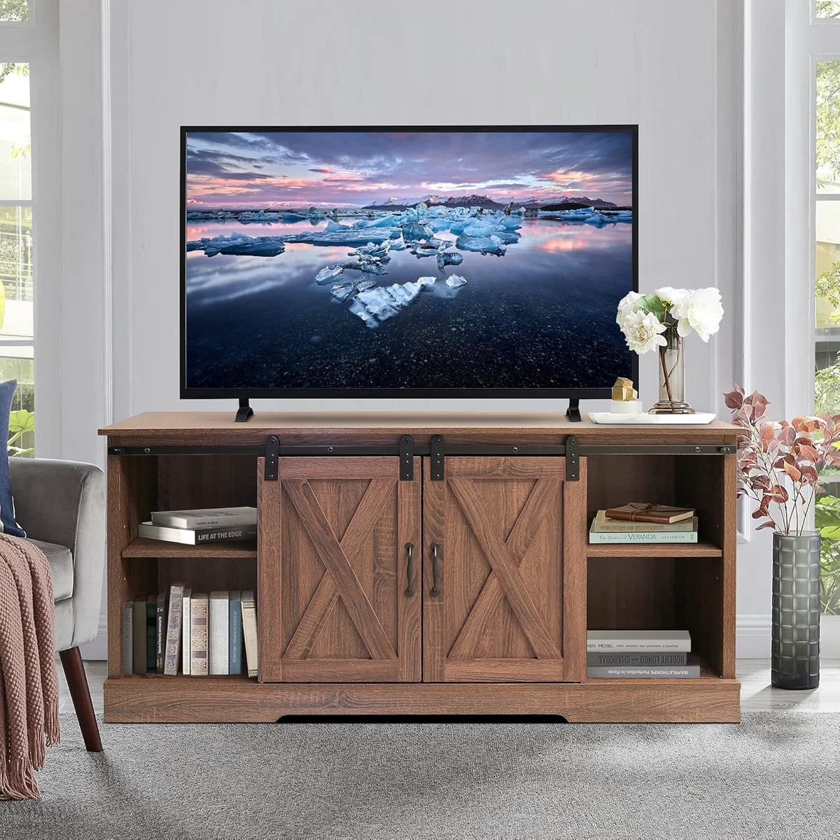 White High Gloss TV Stand with LED Lights and Storage Drawers H45579