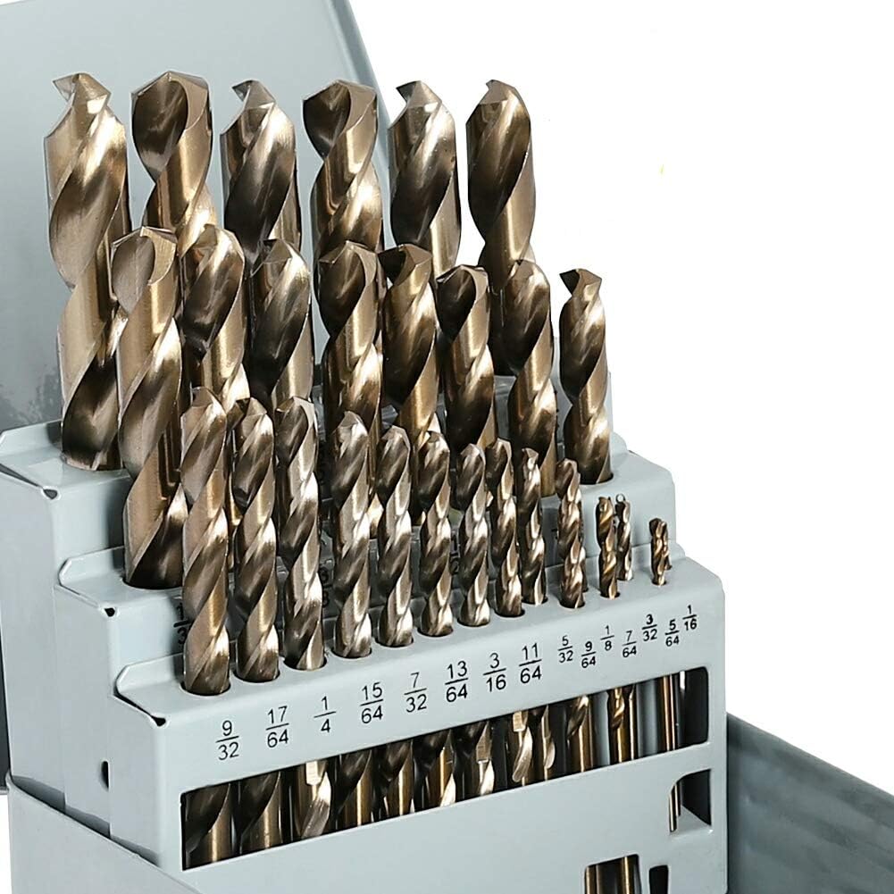 115Pcs M35 High Speed Steel Twist Drill Bit Set with Metal Indexed Storage Case C699166