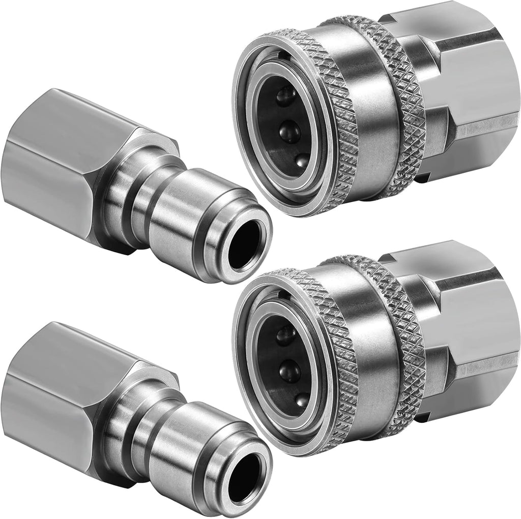 8 Sets NPT 3/8 Inch Stainless Steel Quick Hose Connector Fittings X582