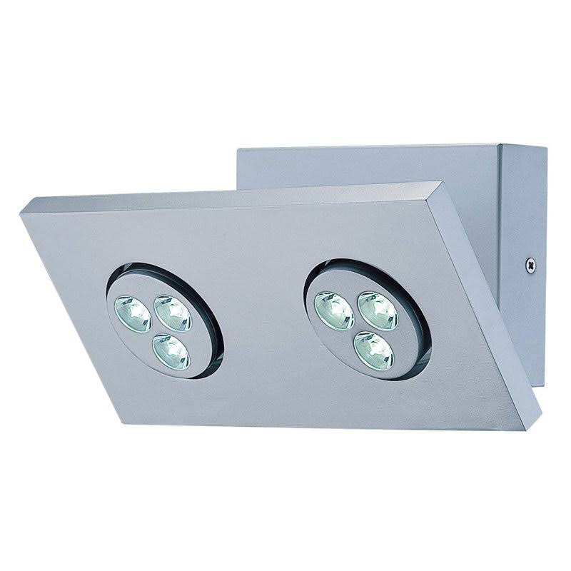 Three Light LED Wall Lamp Silver M349