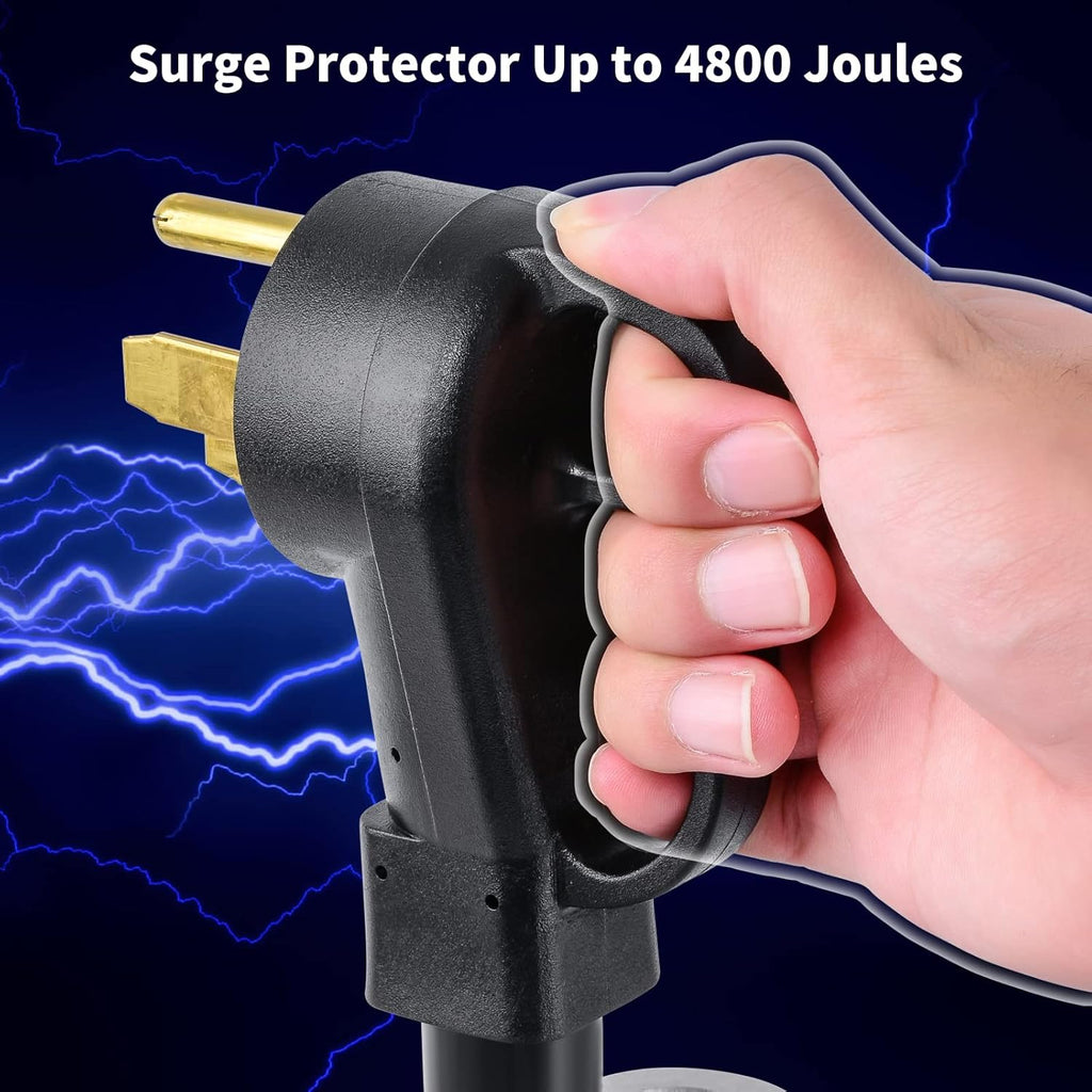 50 Amp Surge Protector with LED Indicator Light, 4800 Joules, Black Z815192