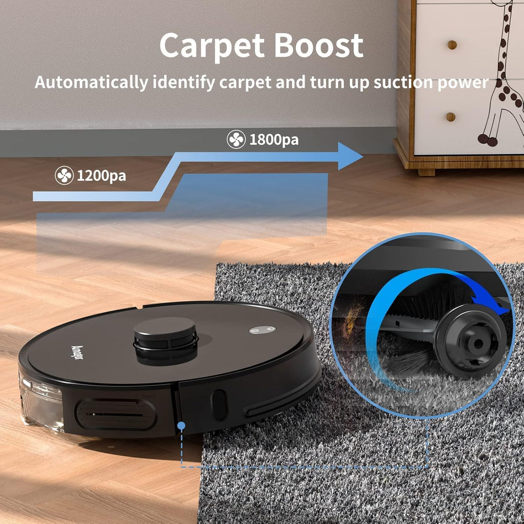 S8 Robot Vacuum and Mop Cleaner, 3500Pa Suction, App and Alexa Compatible W52259