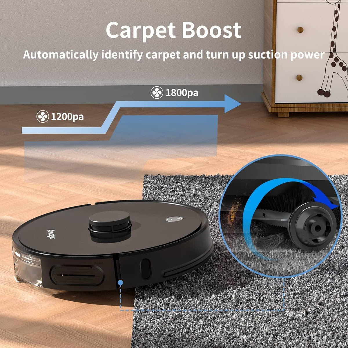 S8 Robot Vacuum and Mop Cleaner, 3500Pa Suction, App and Alexa Compatible W52259