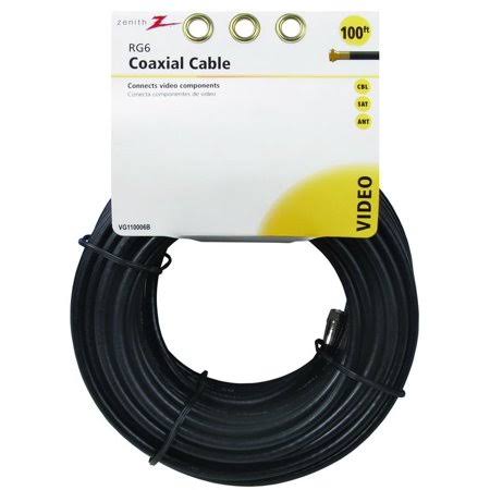 Black RG6 F Connectors 100 Foot P499