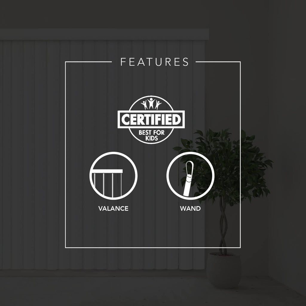 White Cordless Vertical Window Blinds, 78 inch x 84 inch S397