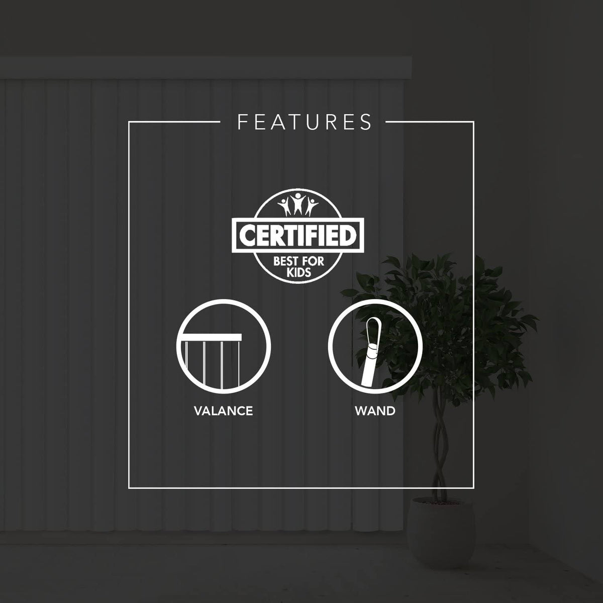 White Cordless Vertical Window Blinds, 78 inch x 84 inch S397