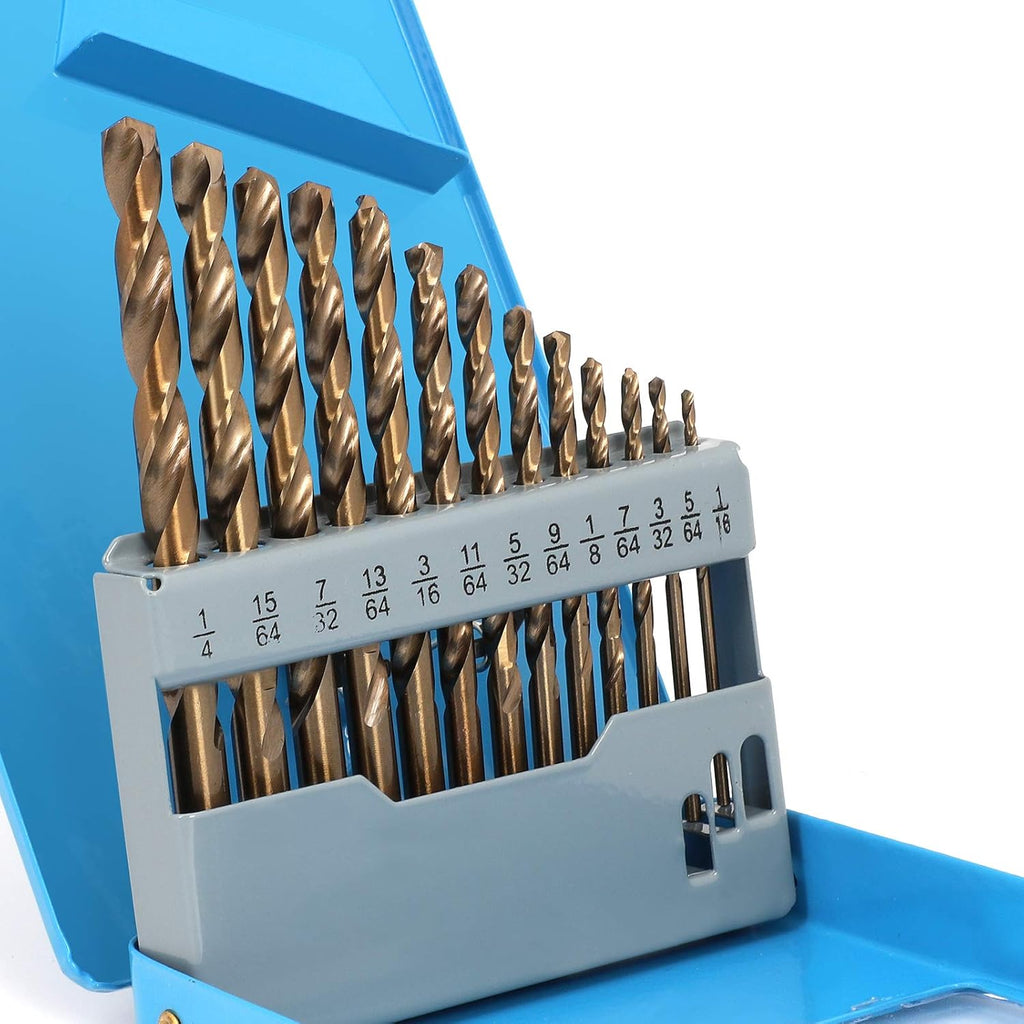 115Pcs M35 High Speed Steel Twist Drill Bit Set with Metal Indexed Storage Case C699166