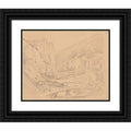 Black Ornate Wood Framed Museum Art Print X5198