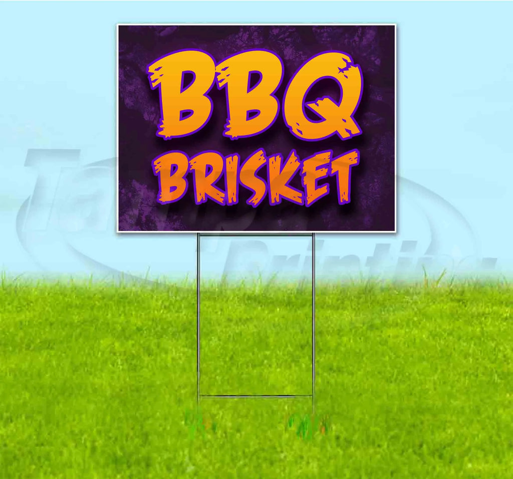 BBQ Brisket Yard Sign with Metal Step Stake M41048